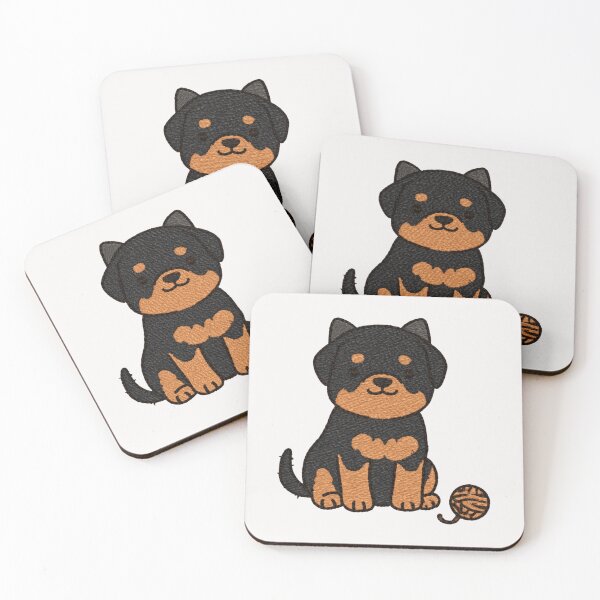 Item preview, Cute Rottweiler Puppy Dog Lover Kawaii Pup designed and sold by NicolasGlowArt.