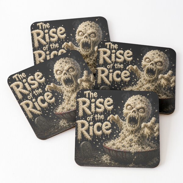 Item preview, The Rise of the Rice - Zombie Rice Monster Horror Comedy Design designed and sold by HorrorWorldWeb.