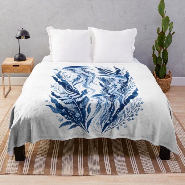 Item preview, Jellyfish Cyanotype Ocean Garden designed and sold by SiripornSeaynng.