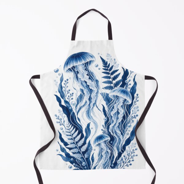 Item preview, Jellyfish Cyanotype Ocean Garden designed and sold by SiripornSeaynng.