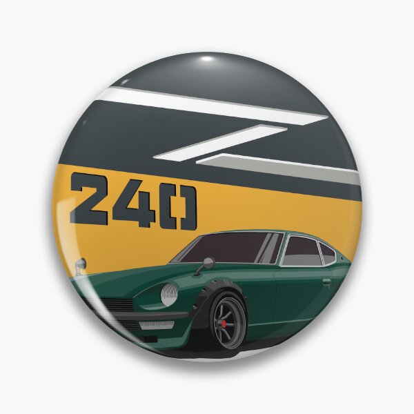 Item preview, 240Z green illustration designed and sold by ElseWorldDesign.
