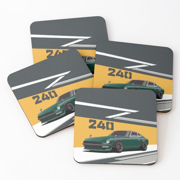 Item preview, 240Z green illustration designed and sold by ElseWorldDesign.