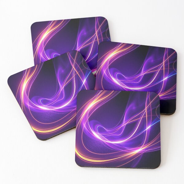 Item preview, Purple Gold Vortex Energy Wave Abstract Power Art designed and sold by IntelliMindDesigns.