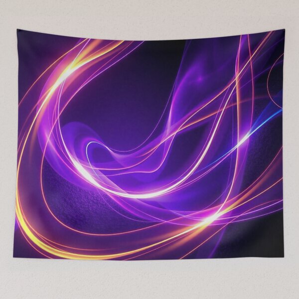 Item preview, Purple Gold Vortex Energy Wave Abstract Power Art designed and sold by IntelliMindDesigns.