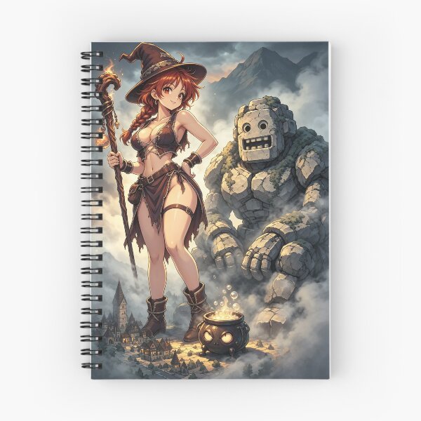 Item preview, Retro Anime Art | Sorceress and Golem designed and sold by EduMaru.