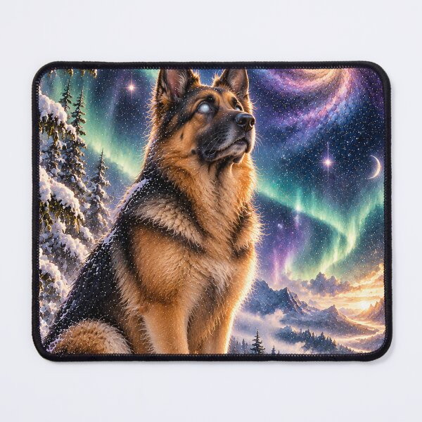 Item preview, Blind German Shepherd in the Galaxy, Space Nebula designed and sold by knuppify.