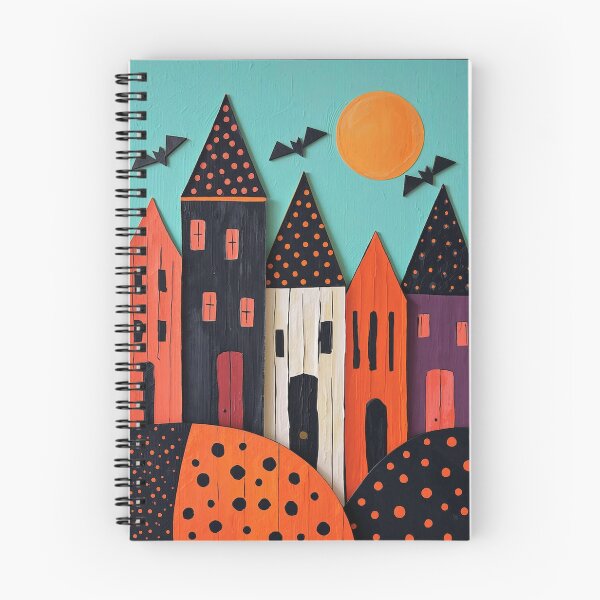 Item preview, Spooky Halloween Village – Cute Gothic Haunted Houses designed and sold by Tootley.
