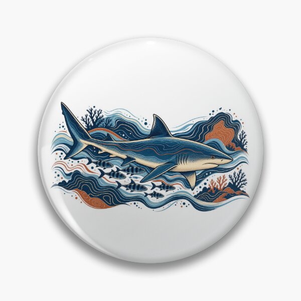 Item preview, Reef Shark Topographic Ocean Waves designed and sold by SiripornSeaynng.