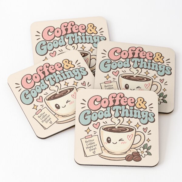 Item preview, Coffee & Good Things Cute Kawaii Coffee Cup Aesthetic designed and sold by LunaVales.