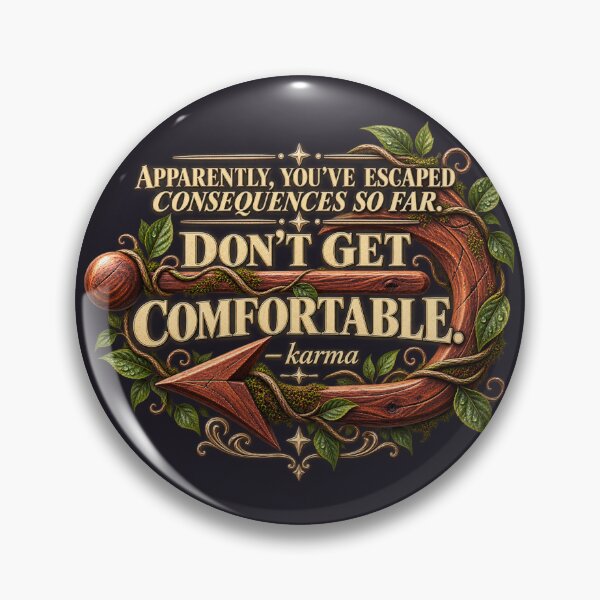 Item preview, Don't Get Comfortable - Karma designed and sold by Velthorne Threads.