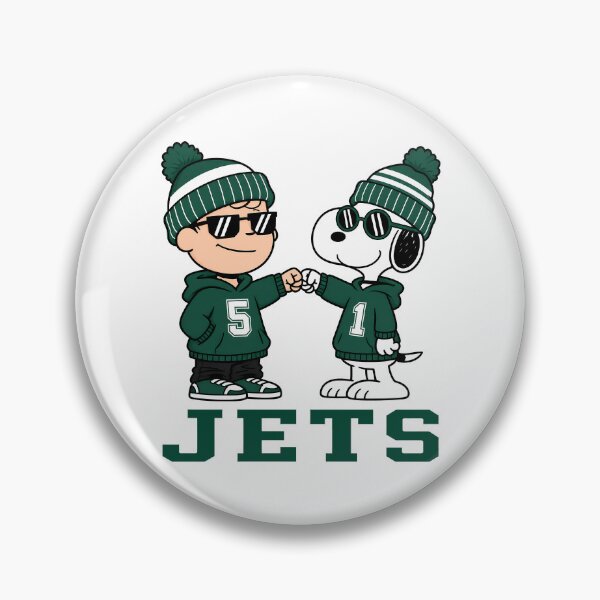 Item preview, Charlie Brown & Snoopy New York Jets Football Retro F278 designed and sold by GLUVY-THEME.