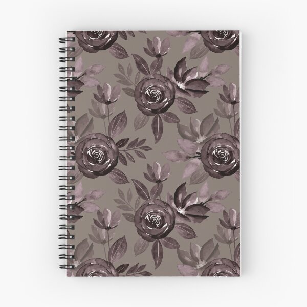 Item preview, Gothic Dark Rose Seamless Pattern on Dark Taupe designed and sold by ​Jyoti Digital Artist.