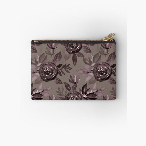 Item preview, Gothic Dark Rose Seamless Pattern on Dark Taupe designed and sold by ​Jyoti Digital Artist.