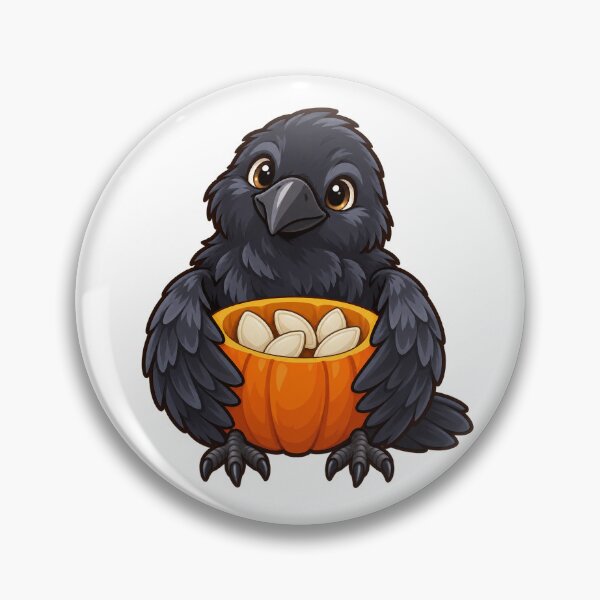 Item preview, Friendly Crow Gathering Pumpkin Seeds designed and sold by jimnicklaus.