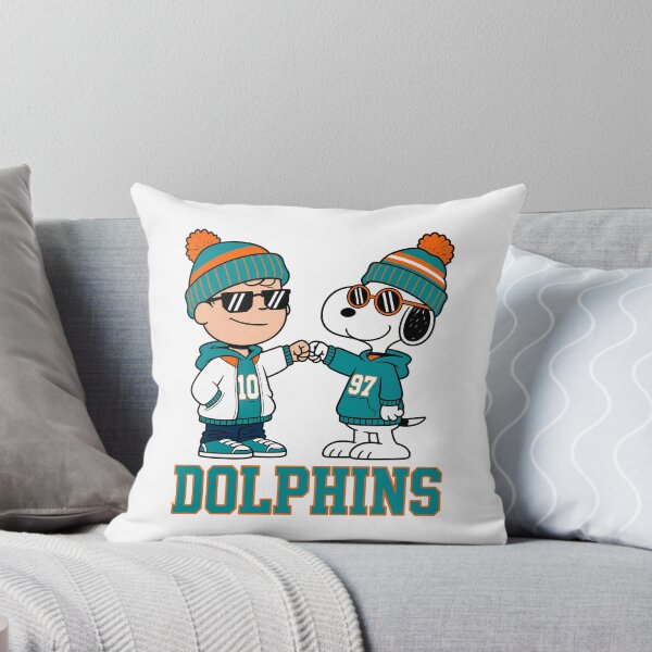 Item preview, Charlie Brown & Snoopy Miami Dolphins Football Retro F279 designed and sold by GLUVY-THEME.