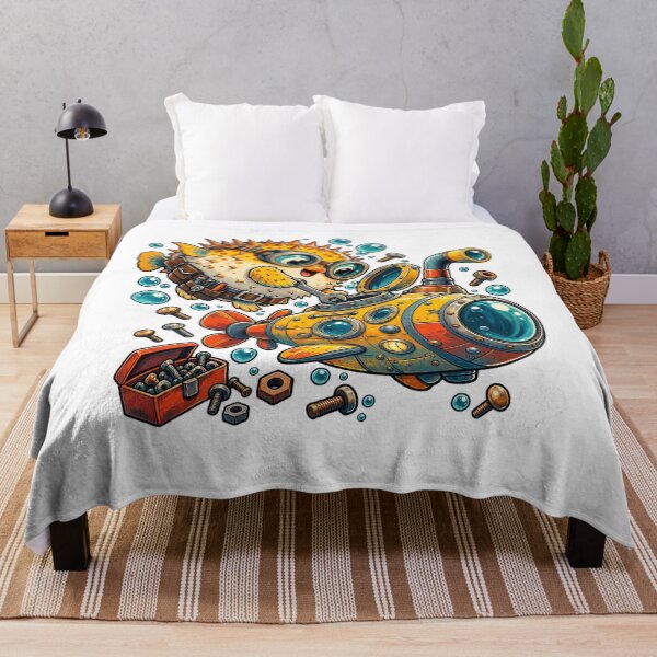 Item preview, Pufferfish Submarine Mechanic Adventure designed and sold by SiripornSeaynng.