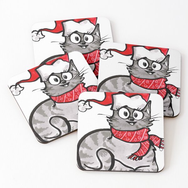 Item preview, Lounging Christmas Cat designed and sold by Grasdal.
