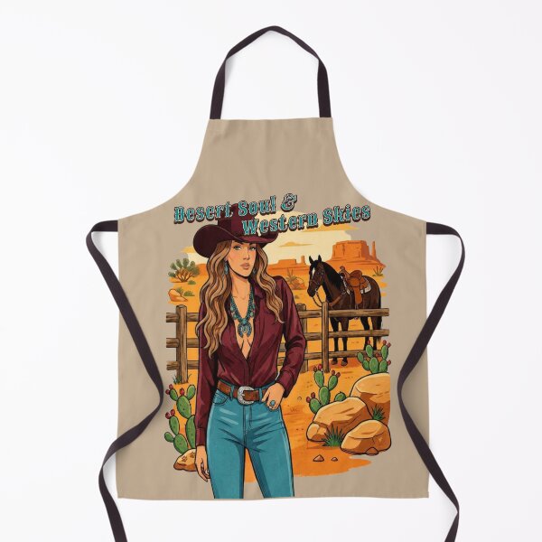 Item preview, Desert Soul & Western Skies - Brunette Cowgirl with Turquoise Jewelry designed and sold by ScenicRoute66.