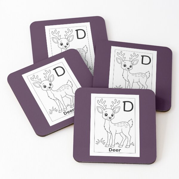 Item preview, Deer Letter D Design designed and sold by ZedColors.