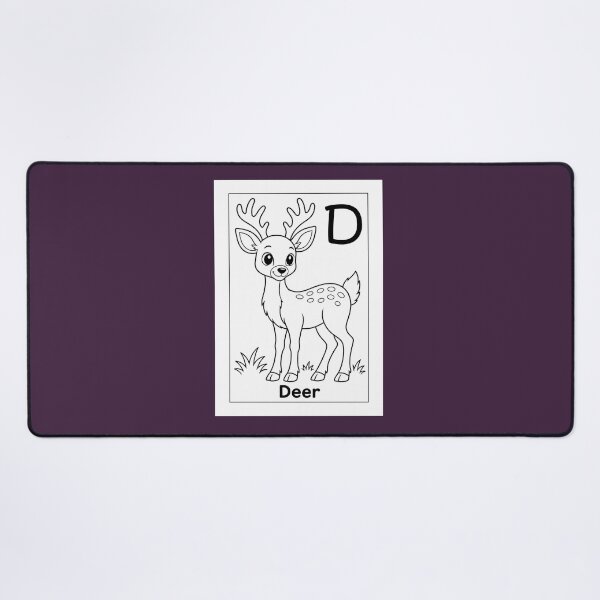 Item preview, Deer Letter D Design designed and sold by ZedColors.