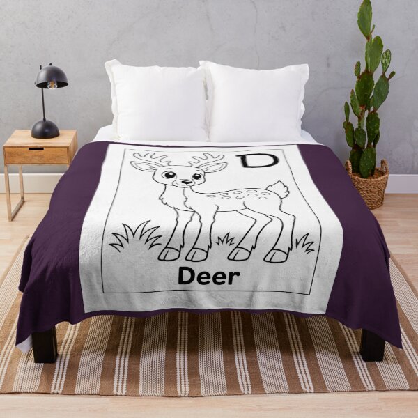 Item preview, Deer Letter D Design designed and sold by ZedColors.