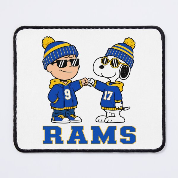 Item preview, Charlie Brown & Snoopy Los Angeles Rams Football Retro F281 designed and sold by GLUVY-THEME.