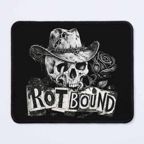 Item preview, Rotbound Outlaw Skull Cowboy Hat Rose Gothic Western Illustration designed and sold by Yellowriversss.