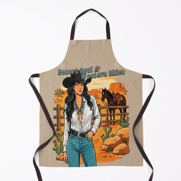 Item preview, Desert Soul & Western Skies - Raven Hair Cowgirl with Turquoise Jewelry designed and sold by ScenicRoute66.