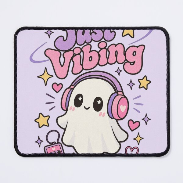 Item preview, Just Vibing Cute Kawaii Ghost Pastel Aesthetic designed and sold by LunaVales.
