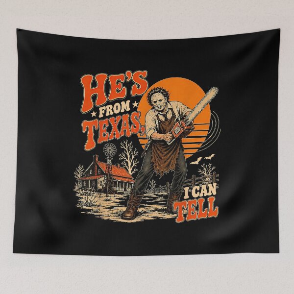 Item preview, Texas Chainsaw Slasher Horror Vintage Southern Halloween Graphic designed and sold by ChristiPeta.