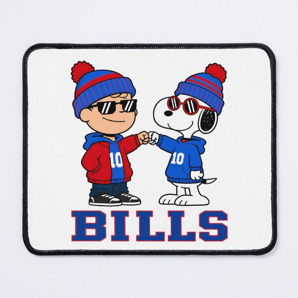 Item preview, Charlie Brown & Snoopy Buffalo Bills Football Retro F282 designed and sold by GLUVY-THEME.