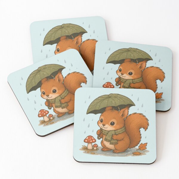 Item preview, Rainy Day Red Squirrel designed and sold by MellowMunchkins.