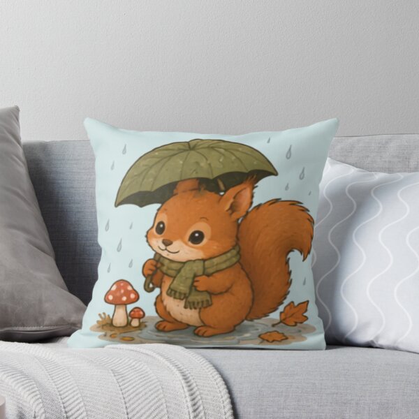 Item preview, Rainy Day Red Squirrel designed and sold by MellowMunchkins.