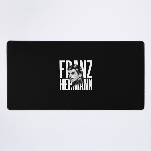 Item preview, Franz Hermann Portrait - F1 Driver Black  White Art Print designed and sold by thomancrask1.