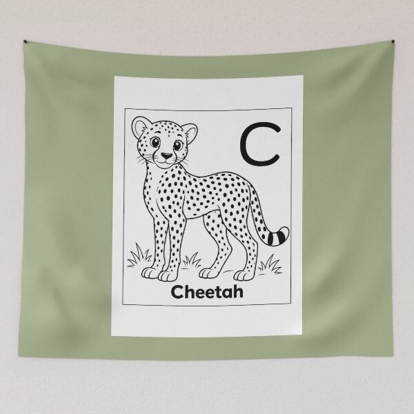 Item preview, Cheetah Letter C Design designed and sold by ZedColors.