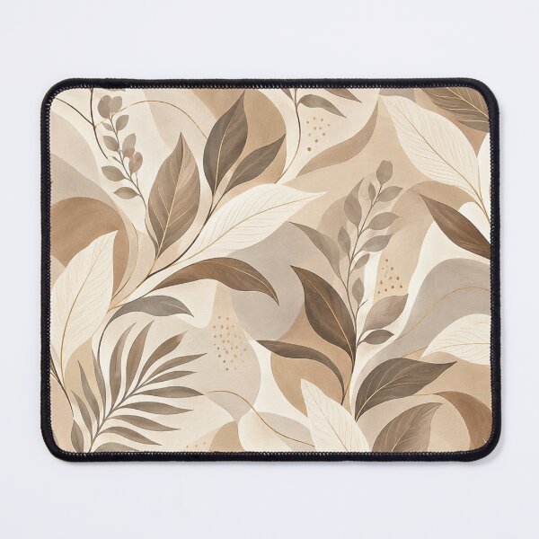 Item preview, Neutral Beige Botanical Leaves Abstract Nature Pattern designed and sold by CreativeCharmCo.
