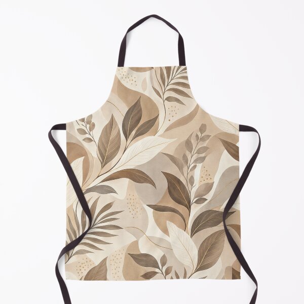 Item preview, Neutral Beige Botanical Leaves Abstract Nature Pattern designed and sold by CreativeCharmCo.