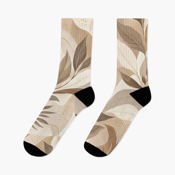 Item preview, Neutral Beige Botanical Leaves Abstract Nature Pattern designed and sold by CreativeCharmCo.