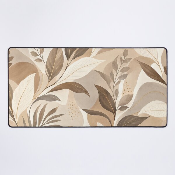 Item preview, Neutral Beige Botanical Leaves Abstract Nature Pattern designed and sold by CreativeCharmCo.
