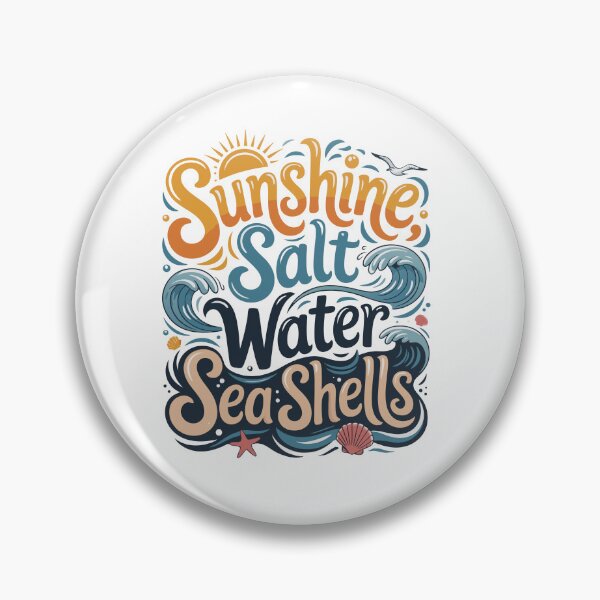 Item preview, Sunshine Salt Water Sea Shells Beach Quote designed and sold by TRTrendyHouse.