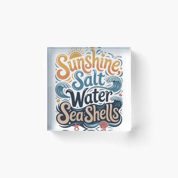 Item preview, Sunshine Salt Water Sea Shells Beach Quote designed and sold by TRTrendyHouse.