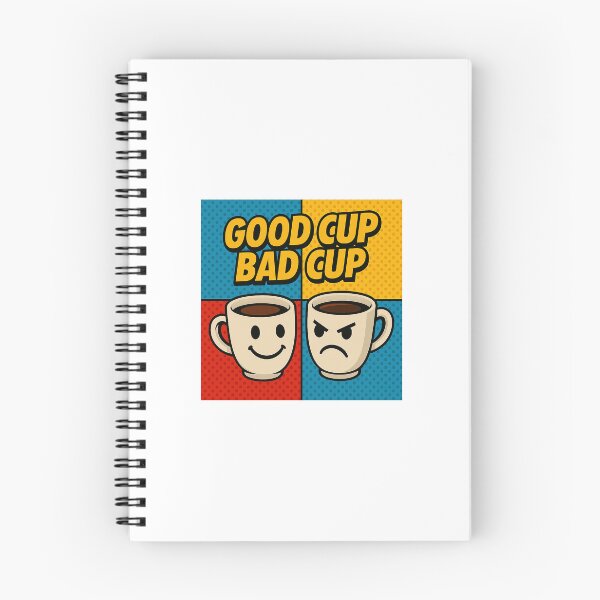 Item preview, Good Cup Bad Cup Pop Art Coffee Mug Design designed and sold by Jenni Tee.