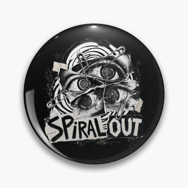Item preview, Spiral Eye Punk Grunge Collage Safety Pin Torn Paper Illustration designed and sold by Yellowriversss.