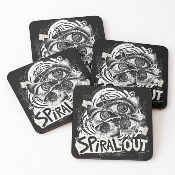 Item preview, Spiral Eye Punk Grunge Collage Safety Pin Torn Paper Illustration designed and sold by Yellowriversss.