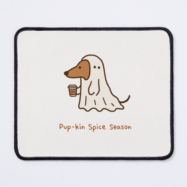 Item preview, Pup-kin Spice Season Wiener Dog Ghost Coffee designed and sold by NicolasGlowArt.
