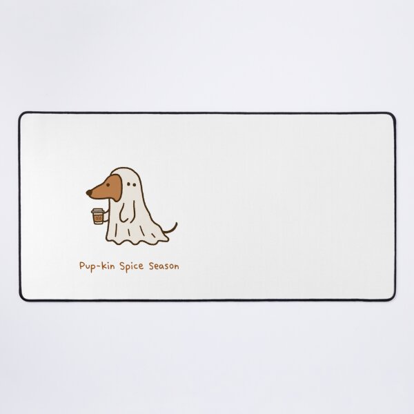 Item preview, Pup-kin Spice Season Wiener Dog Ghost Coffee designed and sold by NicolasGlowArt.