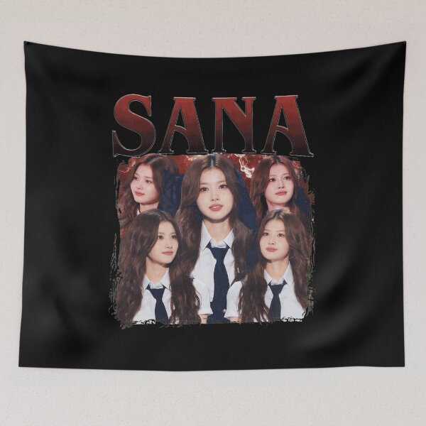 Item preview, Vintage Sana TWICE Retro K-pop Idol Tee designed and sold by MadisonL396064.