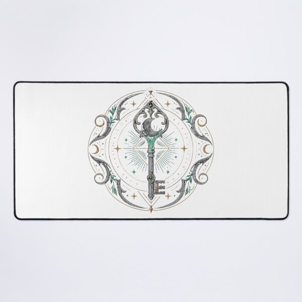 Item preview, Celestial Magic Key with Crescent Moon Line Art designed and sold by Supertango.