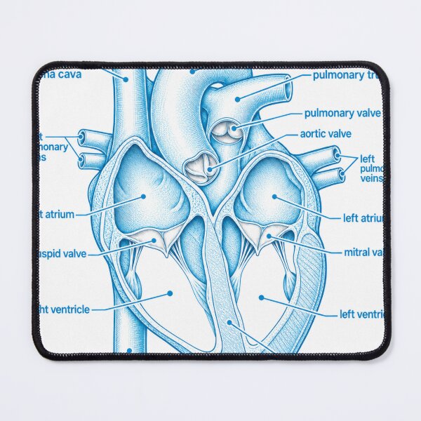 Item preview, Anatomy Heart Chambers Blueprint Physical Therapy Sticker designed and sold by isokinetic.