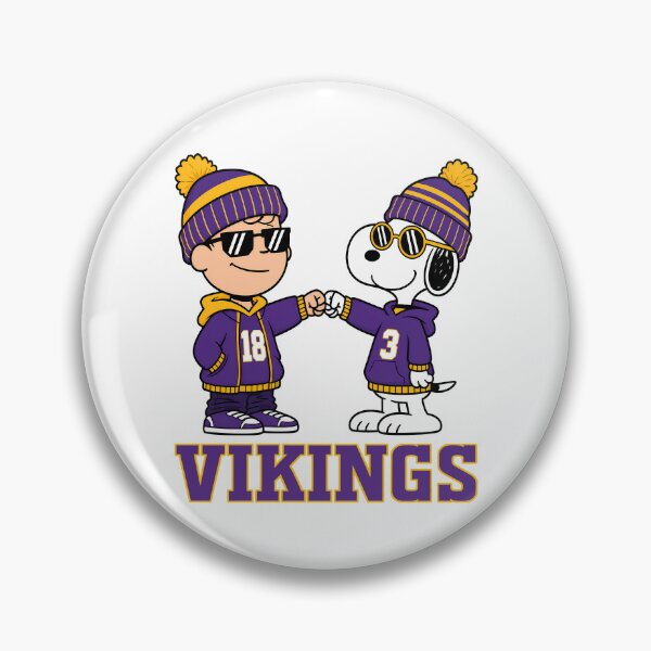 Item preview, Charlie Brown & Snoopy Minnesota Vikings Football Retro F284 designed and sold by GLUVY-THEME.